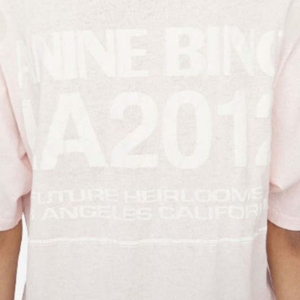Anine Bing Wes Oversized LA 2012 Boxy T-shirt Blush Pink - Picture 2 of 8
